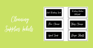 Cleaning Supplies - Labels