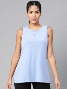 Reebok Women Blue Tank Top